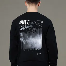 Red Tape Men Graphic Print Fleece Baggy Fit Sweatshirt-image-25