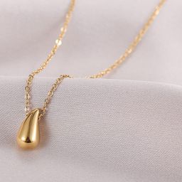MYKI Gold-Plated Teardrop Shaped Pendant with Chains-picture-19