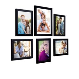 Art Street Black Solid Set Of 6 Wall Photo Frames image 3