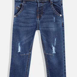 mothercare Boys Relaxed Fit Mildly Distressed Heavy Fade Stretchable Jeans-image-63