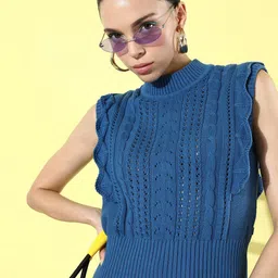 The Roadster Life Co. Self Design Fascination Infatuation Romantic Ruffles Crop Pullover-image-13