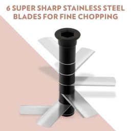 Borosil EazyPull Chopper 900 ml with 6 Blades & Durable String (Black) image 5