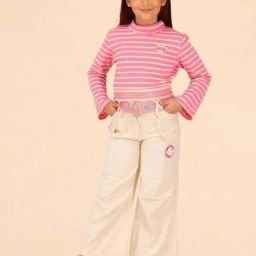 Cutecumber Girls Pink & Beige Embellished Full Sleeves Sets & Suits-image-52