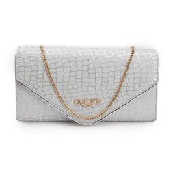 Carlton London Silver Animal Effect Medium Faux Leather Clutch-picture-37