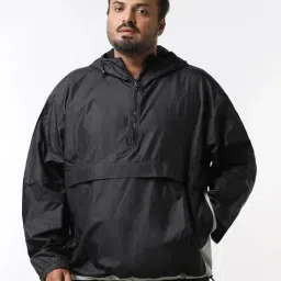 Bewakoof Men Black Nylon Relaxed Fit Casual Jacket-picture-24