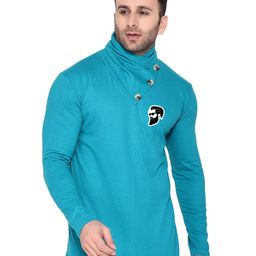 Blisstone Men Solid High Neck Slim Fit T-shirt-image-95
