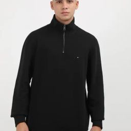 Tommy Hilfiger Black Cotton Regular Fit Sweatshirts-picture-37