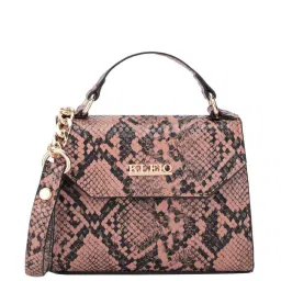 KLEIO Peach Textured Small Satchel Handbag image 1