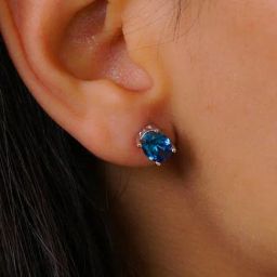 Ornate Jewels 92.5 Sterling Silver Oval Shape Earrings for Women-image-7