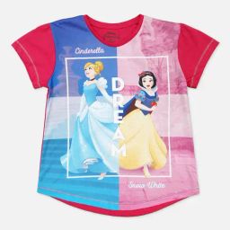 Disney Princess Printed Tshirt For Kids Girls-image-22