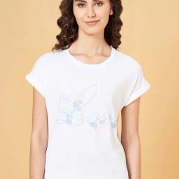 Dreamz by Pantaloons White Cotton Printed T-Shirt-picture-28