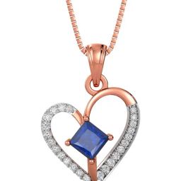 Joyalukkas Pride 18k Rose Gold & Diamond Pendant with Chain for Women-image-94