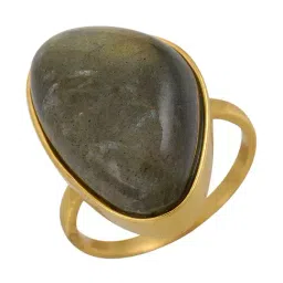 Tribe Amrapali Brown Labradorite Ring for Women - Medium-33