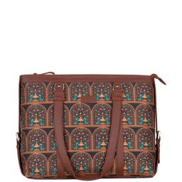 ZOUK Black Printed Large Tote Handbag-image-106