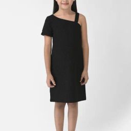 Eavan Kids Black Self Party Dress-image-43