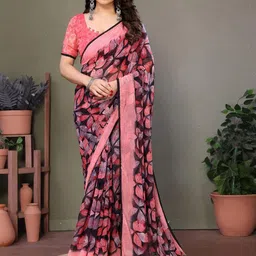 RUNAYA NX Floral Printed Banarasi Saree-picture-43