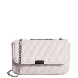 Lino Perros White Quilted Medium Sling Handbag-15