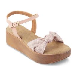 Tresmode Women's Pink Ankle Strap Wedges-image-53