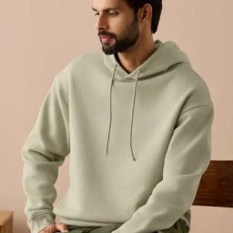 XYXX Cascade Beige Oversized Solid Hoodie-image-57