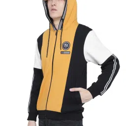 Octave Multi Regular Fit Colour Block Hooded Sweatshirts image 3