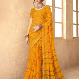 KALINI Bandhani Poly Chiffon Bandhani Saree-image-40