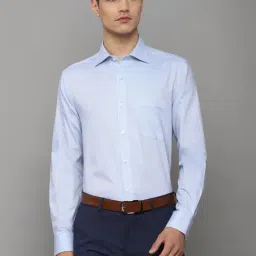 Louis Philippe Blue Cotton Regular Fit Shirt-picture-20