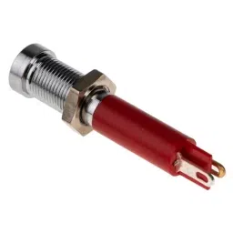 RS PRO Red Panel Mount Indicator 24V DC, Mounting Hole Size 6 mm, Termination Type Solder Tab, Model No 205016 image 4