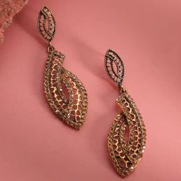 SOHI Metallic Abstract Drop Earrings For Women-image-75