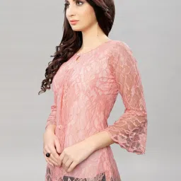 SELVIA Peach Self Pattern Top image 3
