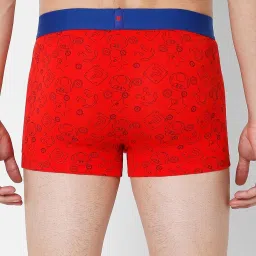 UnderJeans by Spykar Red Printed Trunks image 2