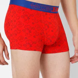 UnderJeans by Spykar Red Printed Trunks image 3