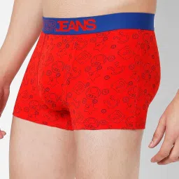 UnderJeans by Spykar Red Printed Trunks image 4