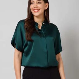 PURYS Bottle Green Regular Fit Shirt-image-102