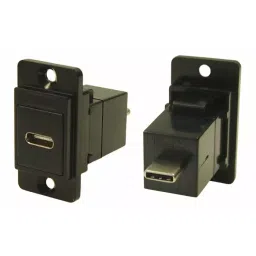 RS PRO Straight Panel Mount USB Connector 2 Port Type F to M, 2354759-image-75