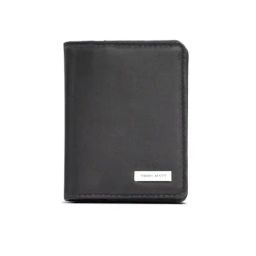 Three Sixty Black Leather Bi-Fold Card Holder for Men-picture-44