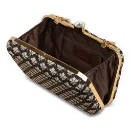 ZOUK Black Printed Small Clutch image 3