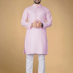 DVILLA Men Cotton Solid Straight Kurta-image-64