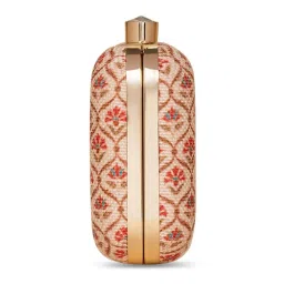 ZOUK Beige Printed Small Clutch image 2