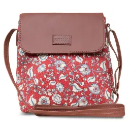 ZOUK Red Floral Cross Body Bag image 1