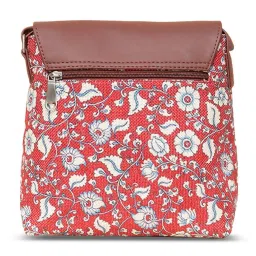 ZOUK Red Floral Cross Body Bag image 3