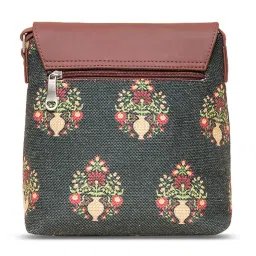 ZOUK Green Printed Cross Body Bag image 3