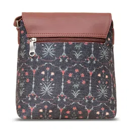 ZOUK Black Printed Cross Body Bag image 4