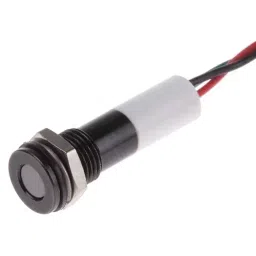 RS PRO Panel Mount Indicator 24V DC, Mounting Hole Size 8 mm, Termination Type Lead Wires, IP Rating IP67, Model No 7002034-15