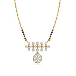Kisna Diamond & Gold Jewellery 14k Gold & Diamond Kali Mangalsutra for Women-image-65