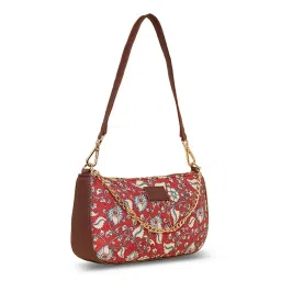 ZOUK Red Floral Shoulder Bag image 2