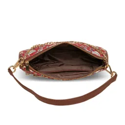 ZOUK Red Floral Shoulder Bag image 3