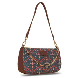 ZOUK Blue Printed Shoulder Bag image 2