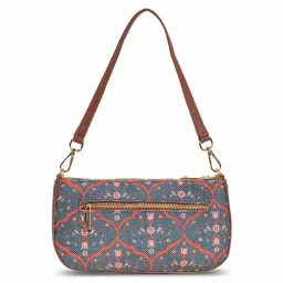 ZOUK Blue Printed Shoulder Bag image 4