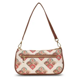 ZOUK White Printed Shoulder Bag image 4