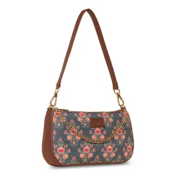 ZOUK Blue Printed Shoulder Bag image 2